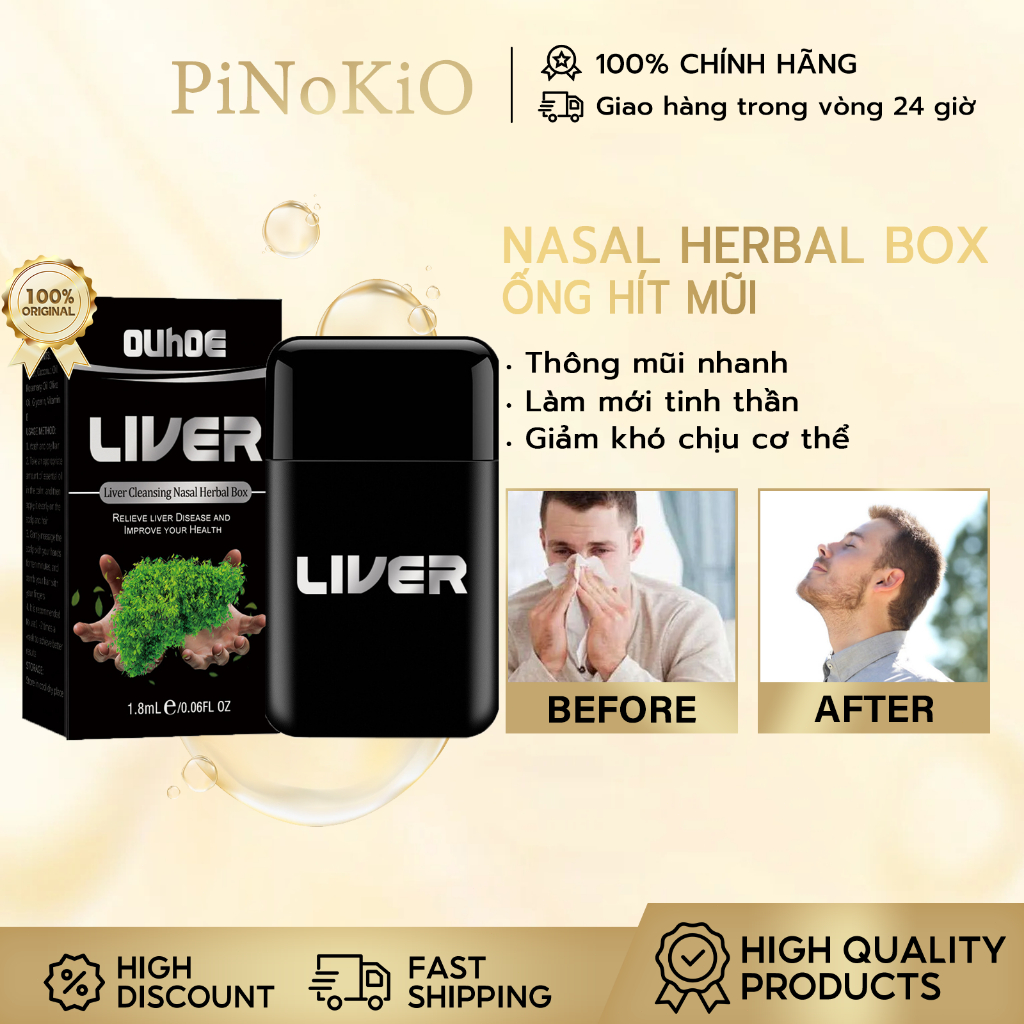 OUHOE Ống hít mũi 2 đầu hít mũi xoang thông mũi giảm nghẹt mũi để làm mới tinh thần