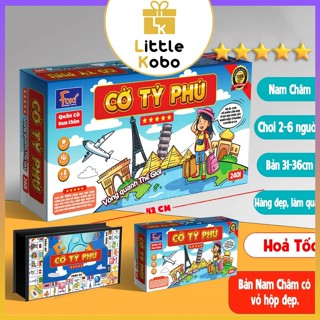   Foxi  Cờ Tỷ Phú 42cm Có Nam Châm Chủ Đề Thế Giới Size Khổng Lồ Cờ Tỉ Phú Đồ Chơi Trí Tuệ Trẻ Em 