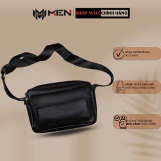 Túi đeo chéo nam nữ da nhám nắp đôi Kéo thép không gỉ S22 M.E.N ( HÌNH THẬT)