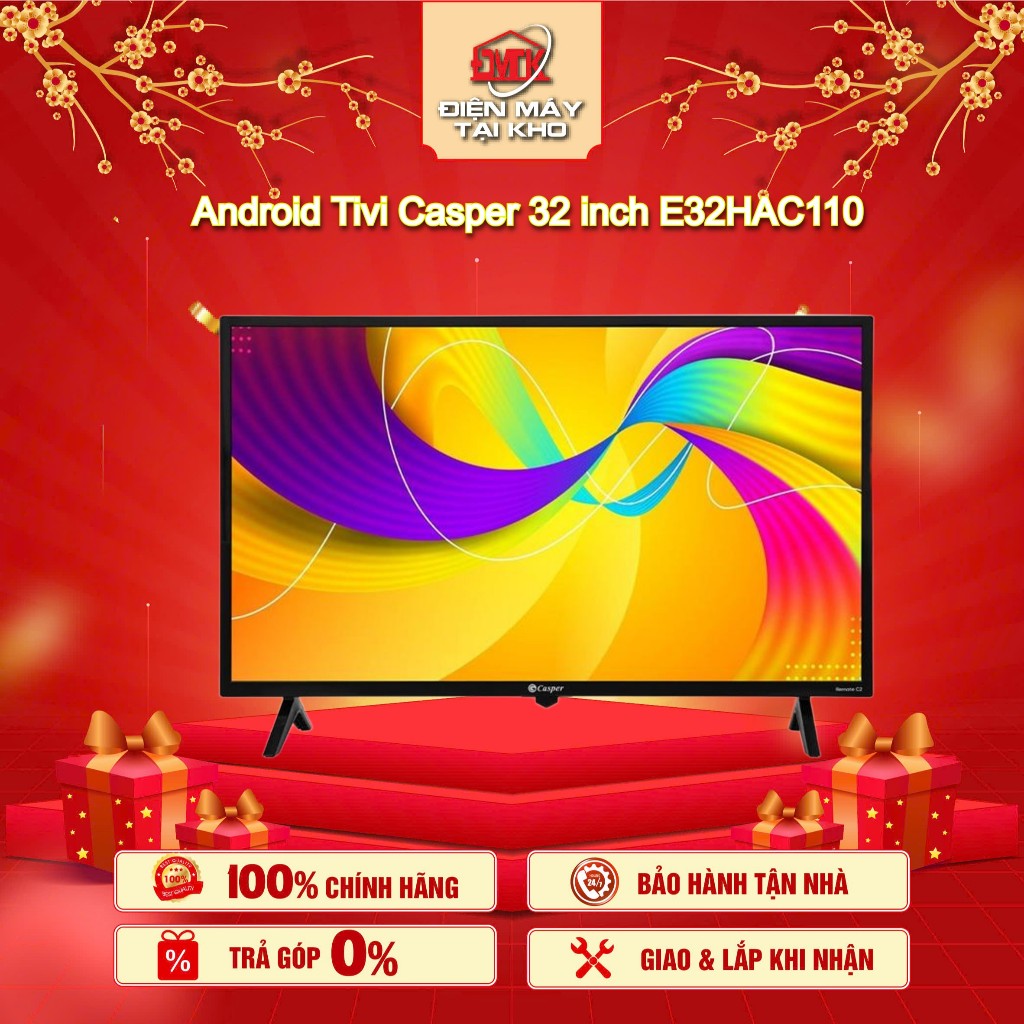 Smart Tivi Casper 32 inch E32HAC110 – Màn Hình 32″ HD – Android TV – HDR10 & Âm Thanh Dolby Digital