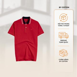  Áo Thun Polo Nam Cao Cấp Pique 2.0 Đỏ Thêu Logo Ngựa – BY COTTON 