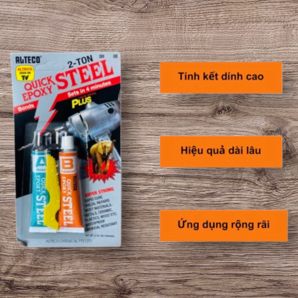 Keo dán đa năng AB . EPOXY QUICK ALTECO | Made in Indonesia