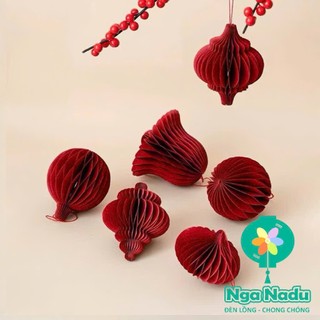 [Mẫu Mới] Đèn lồng chuông,giọt nước- QUẢ CẦU GIẤY XẾP trang trí TẾT, tiệc cưới,sinh nhật,Noel.Giáng sinh,quán cà phê