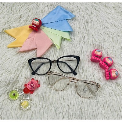 Mắt kính giả cận nữ gọng kim loại cao cấp Jun Secret kiểu cận mắt mèo mới siêu sang chảnh, tròng 0 độ chống tia UV