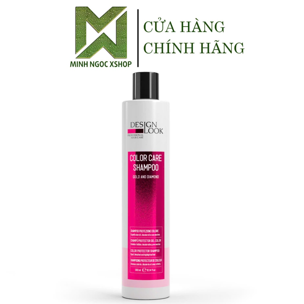 Dầu gội phục hồi chăn sóc tóc nhuộm Design Look Color Care Gold And Diamond 300ML Chính hãng