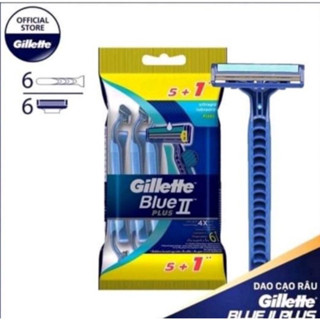 [Top Value]( Túi 6 cây ) Dao cạo râu Gillette Blue.II 5+1 - Hàng Chính Hãng