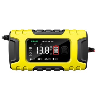 Bộ Sạc Bình Ắc Quy E-FAST 12V/24V 10A – Sạc Nhanh, Có Quạt Làm Mát, Tương Thích Mọi Loại Pin Axit Chì, Gel, AGM