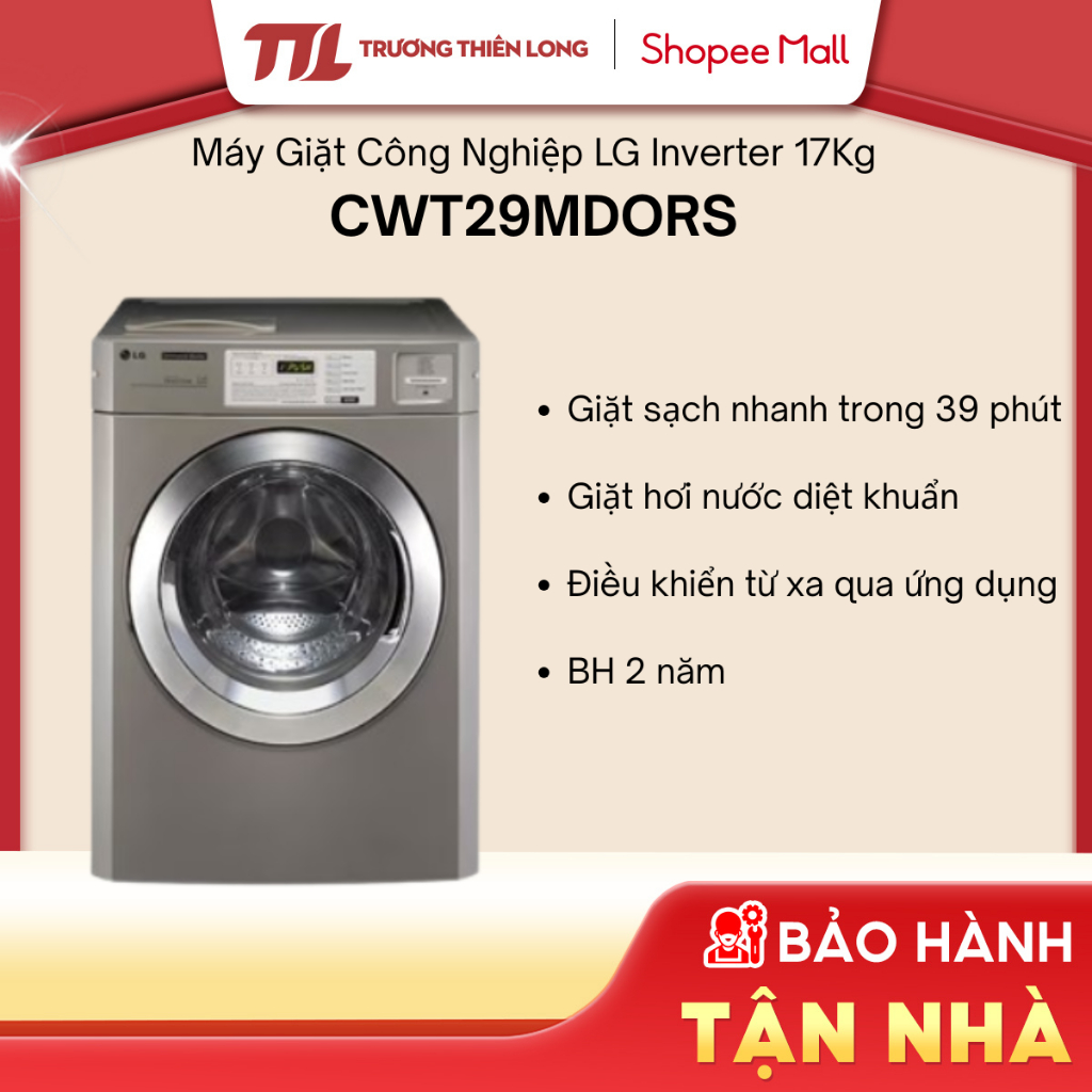 Máy Giặt Công Nghiệp LG Inverter 17Kg CWT29MDORS [FREESHIP HCM]