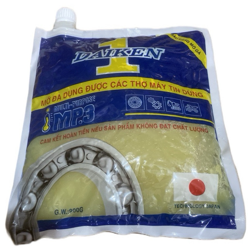 Mỡ bò chịu nhiệt hiệu DAIKEN1. mỡ màu vàng, bịt 900gr