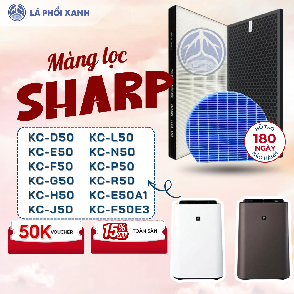 Màng lọc không khí cho máy sharp KC-D50 KC-E50 KC-F50 KC-G50 KC-H50 KC-J50 KC-L50 KC-N50 KC-P50 KC-R