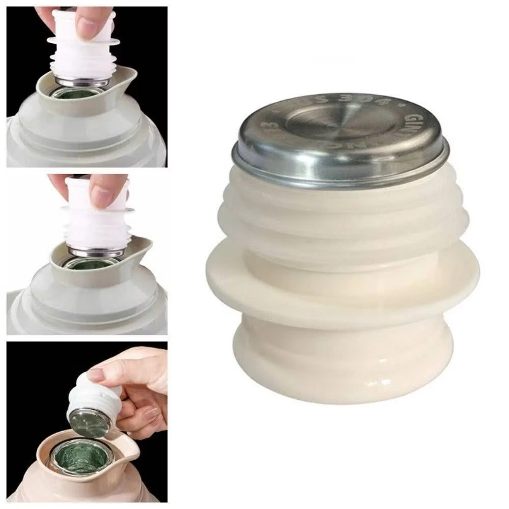 Nắp Phích Inox 304 Chống Rò Rỉ Cao Cấp, Van Silicone Kín Hơi, Giữ Nhiệt Lâu, Tương Thích Nhiều Loại Bình