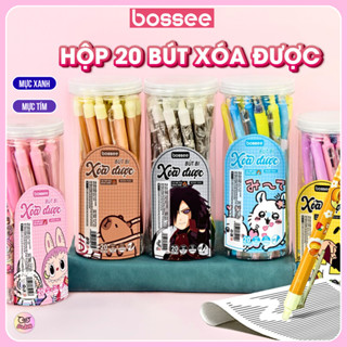  Set 20 Bút Gel Nét 0.5mm Xóa Được Bút Viết Hoạt Hình Dễ Thương Cho Học Sinh Có Đầu Tẩy Xóa Mực 