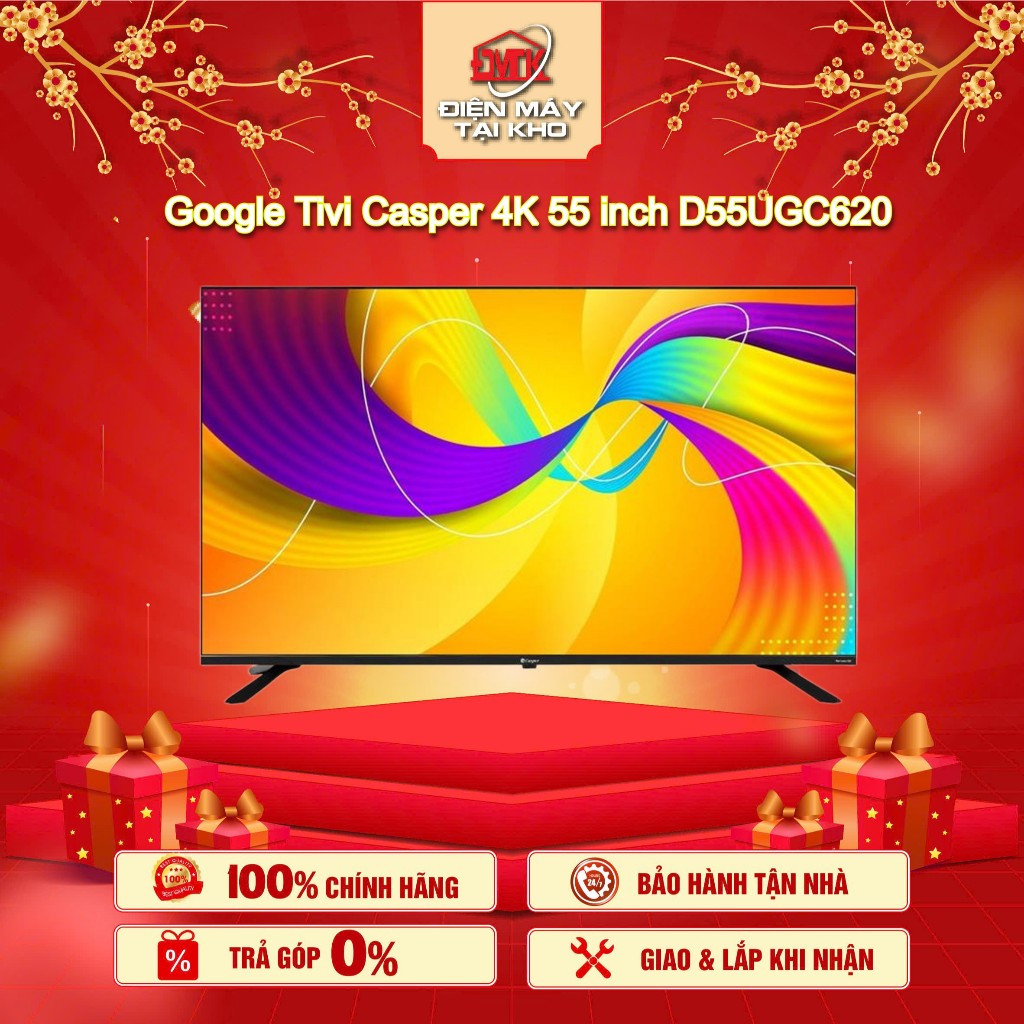 Google Tivi Casper 4K 55 Inch D55UGC620 – Màn Hình Lớn 55″ – Google TV Thông Minh