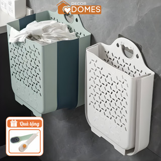  Giỏ đựng quần áo nhà tắm chất liệu nhựa dẻo TPR có móc treo tường giỏ đựng đồ đa năng có thể gấp gọn 