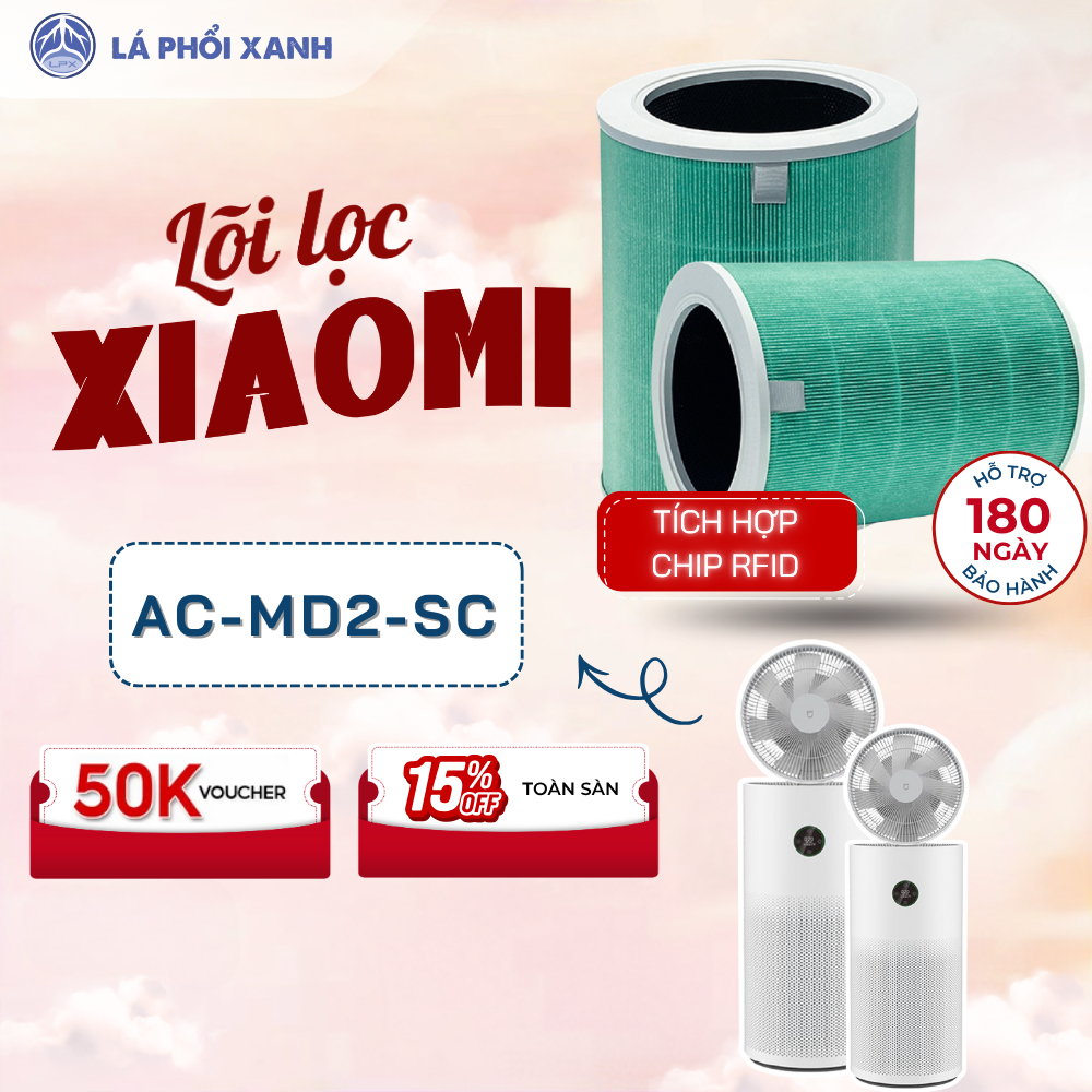 Lõi lọc máy lọc không khí kèm quạt Xiaomi Mijia AC-MD2-SC, Lõi lọc thay thế cho máy lọc không khí Xi