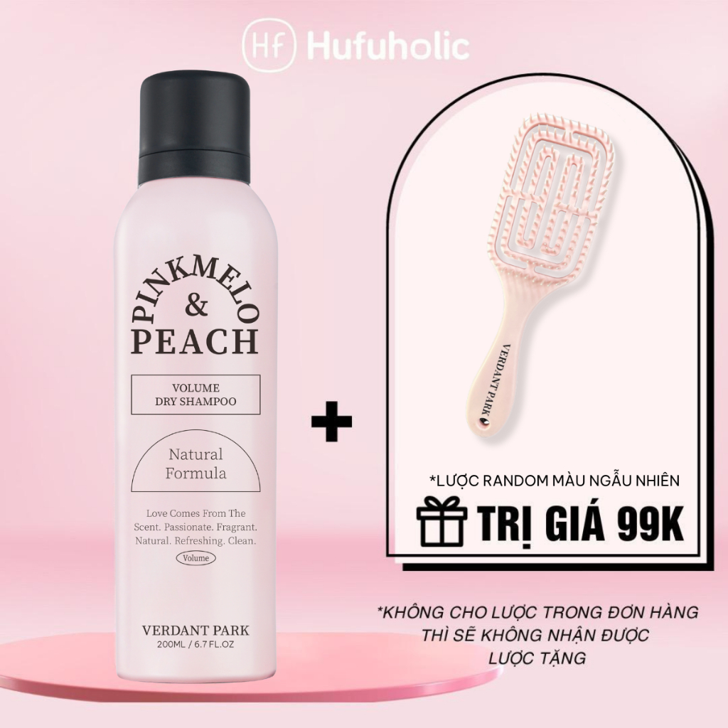   MUA 1 TẶNG 1  Xịt khô phồng tóc VERDANT PARK 200ml dầu gội khô Đào Pinkmelo Peach Verdantpark VDPK01 VDPK03 