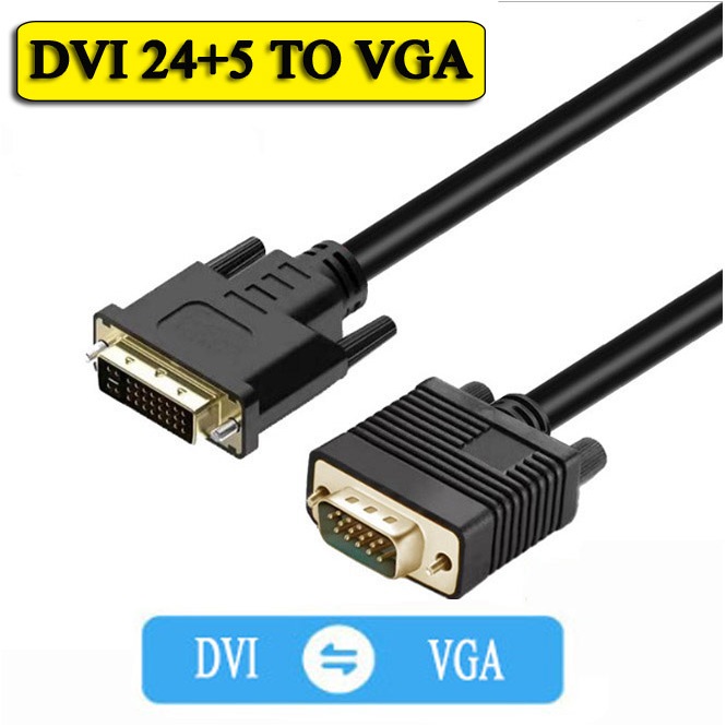Cáp Chuyển DVI sang VGA & VGA sang DVI Với Cổng DVI 24+5