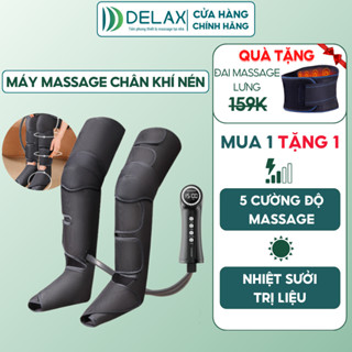  Máy Massage Chân Đùi Bắp Chân Bàn Chân DELAX Có Nhiệt Sưởi Trị Liệu Chườm Nóng 3 Chế Độ Massage MSC03 