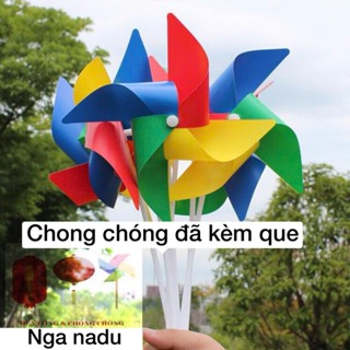 [SÉT SỈ 10 CÁI] Chong chóng nhựa nhiều màu cầm tay- chong chóng 4 cánh 5 cánh 6 cánh trang trí, lớp học mầm non,kỷ yếu