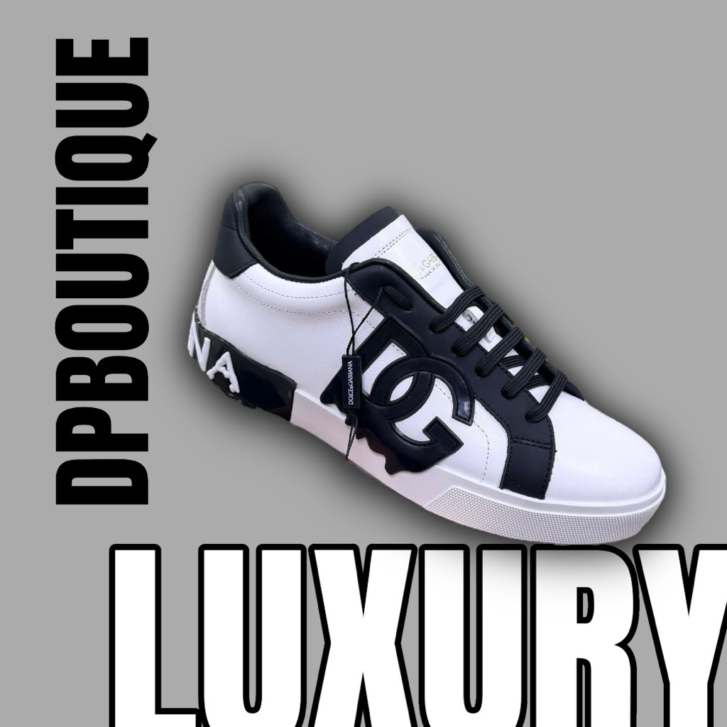 [ DPBoutique.hn ] - Giày Sneaker D.G Trắng Chữ Đen Nổi Bật - Giày Sneaker D.G [ Full Box ]