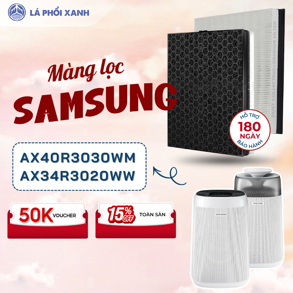 Màng lọc không khí Samsung AX40R3030WM AX34R3020WW, Tấm lọc không khí CXF-G100, Màn lọc hepa, màng t