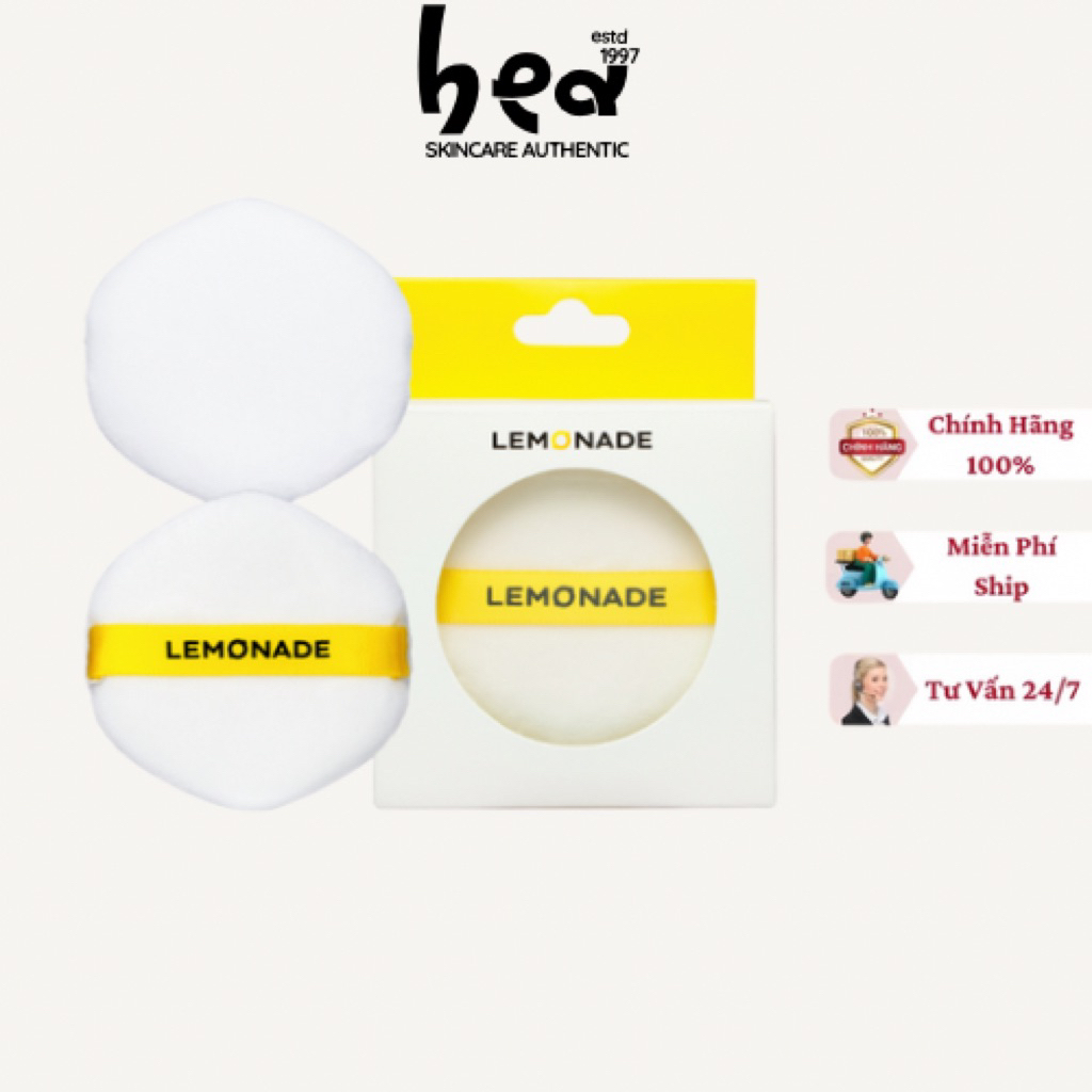 [Chính Hãng] Set 2 Bông Phấn Phủ Lemonade Loose Powder Puff Set 2 Bông Mút Mềm Mịn Dễ Dàng Phủ Phấn 