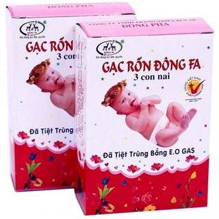 Combo 2 Gạc Rốn Đông Fa 3 Miếng Cho Trẻ Sơ Sinh Vệ Sinh Rốn Bé An Toàn Tiện Lợi