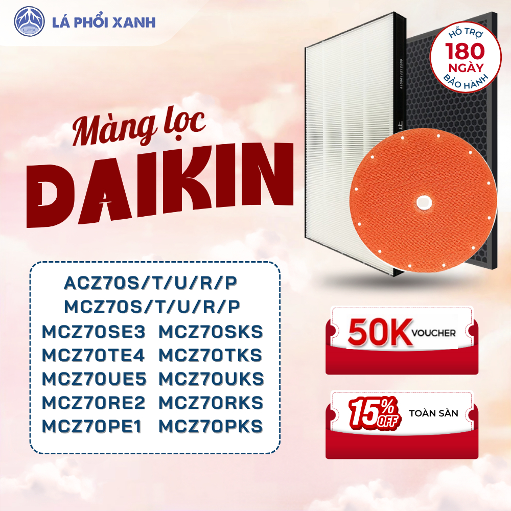 Màng lọc không khí Daikin MCZ70 ACZ70 4 trong 1 - Màng lọc Hepa Daikin - Tấm lọc không khí