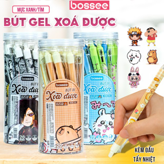  Bộ 20 Bút Gel Xóa Được Họa Tiết Hoạt Hình Dễ Thương Set Bút Bi Kèm Đầu Tẩy Xóa Được 