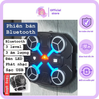 Máy Tập Boxing Theo Nhạc Treo Tường - Tập Boxing Tại Nhà, Đèn Định Vị Theo Beat, Kết Nối Bluetooth