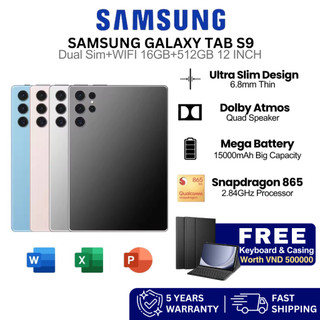  Máy Tính Bảng 5G Samsung Galaxy TAB S9 Máy tính bảng 12 inch 16GB+512GB Máy tính bảng học tập cho máy tính b 