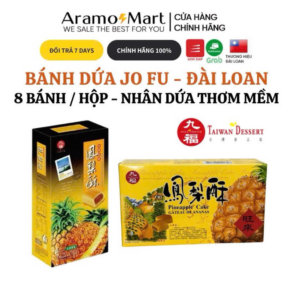 [Nice Choice] Hộp 8 Bánh dứa Đài Loan Taiwan Dessert, bánh dứa đặc sản Đài Loan hương vị truyền thốn