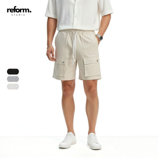  Quần Kaki Short Nam Quần Đùi Ngắn Trên Gối Túi Hộp Lưng Thun Dây Rút Reform RF-F16 