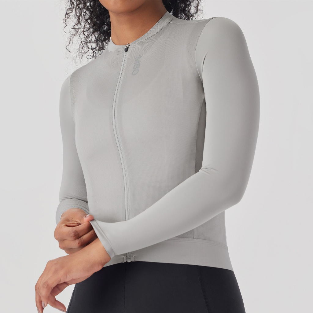 C351 - Áo Đạp Xe MBO Nữ Gray Owl, Vải Dệt Kim Công Nghệ COOL-FRESH Với Quy Trình Dệt Cool-Sense Cải 