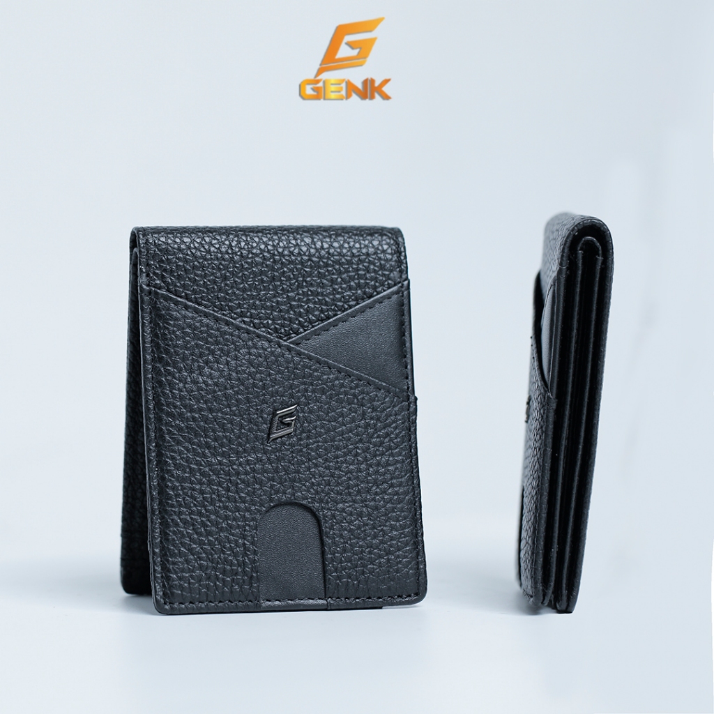 Ví Da Mini Nam ( Size Nhỏ ) Slim / Mỏng Cao Cấp Genk - GBLux09 Hình Chữ Nhật Chữ Nhật Wallet Nhiều N