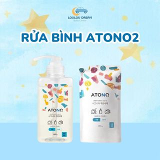  Nước rửa bình sữa Atono2 480g Hàn quốc nước rửa bát và rau củ thuần chay an toàn cho bé sơ sinh 