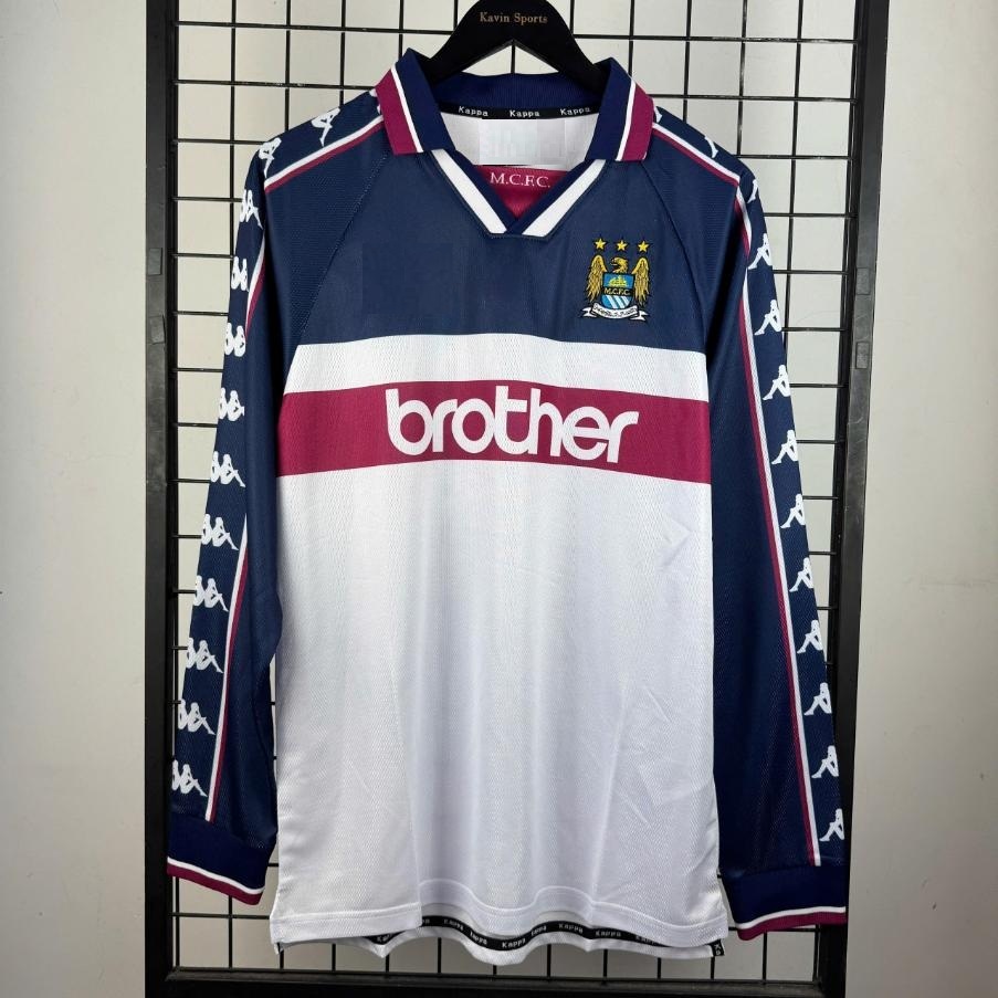 Áo Bóng Đá - Retro Man City - Năm 1997/1998 - Sân Khách Tay Dài
