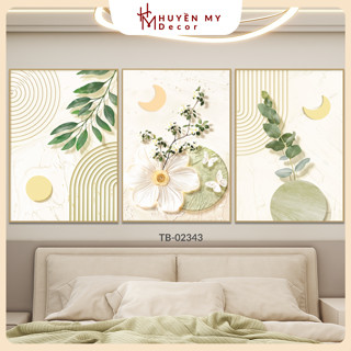   50 MẪU  Tranh Bộ 3 Canvas Khung Gỗ Thông Cao Cấp Trang Trí Phòng Khách Phòng Ngủ Spa Tiệm Nails - Huyền My Decor 