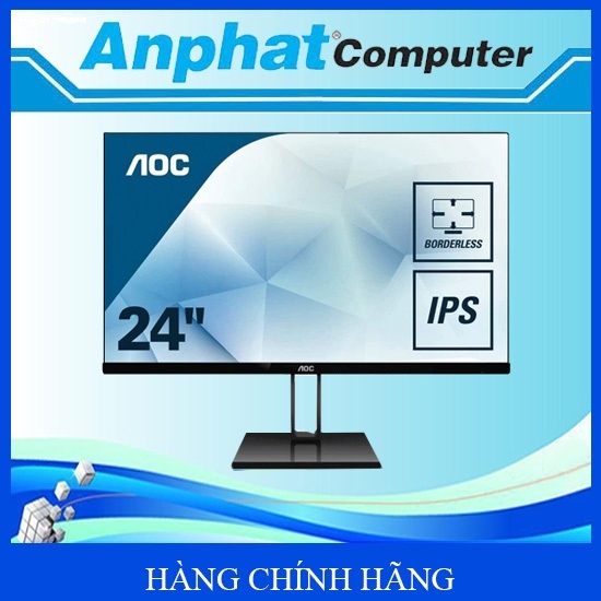 Màn hình LCD AOC 24V2Q (23.8inch/1920 x 1080/IPS/75Hz/5 ms/FreeSync) - Hàng Chính Hãng