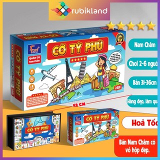 [Foxi] Cờ Tỷ Phú 42cm Có Nam Châm Chủ Đề Thế Giới Size Khổng Lồ Cờ Tỉ Phú Đồ Chơi Trí Tuệ Trẻ Em