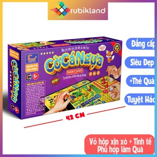   Foxi  Cờ Cá Ngựa Size 42cm Nam Châm Size Khổng Lồ Boardgame Đua Ngựa Đồ Chơi Ngày Tết Gấp Gọn 