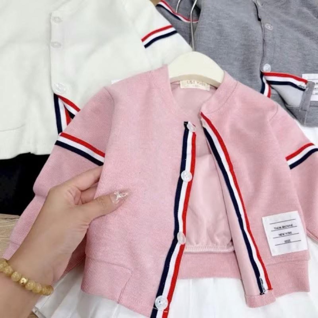 [LiA baby’s ] Áo cadigan thu đông hotrens xinh xắn cho bé gái (9-32kg)