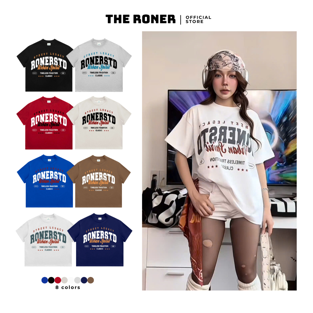 Áo thun BOXY Local Brand THE RONER "Spirit" 100% Cotton Form Rộng Nam Nữ Unisex | BigBuy360 - bigbuy360.vn
