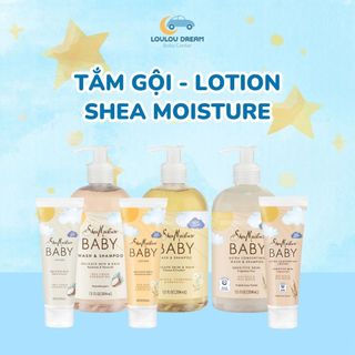  Sữa tắm gội Shea - Lotion Shea Moisture cho bé từ sơ sinh  đủ 3 mùi hương  