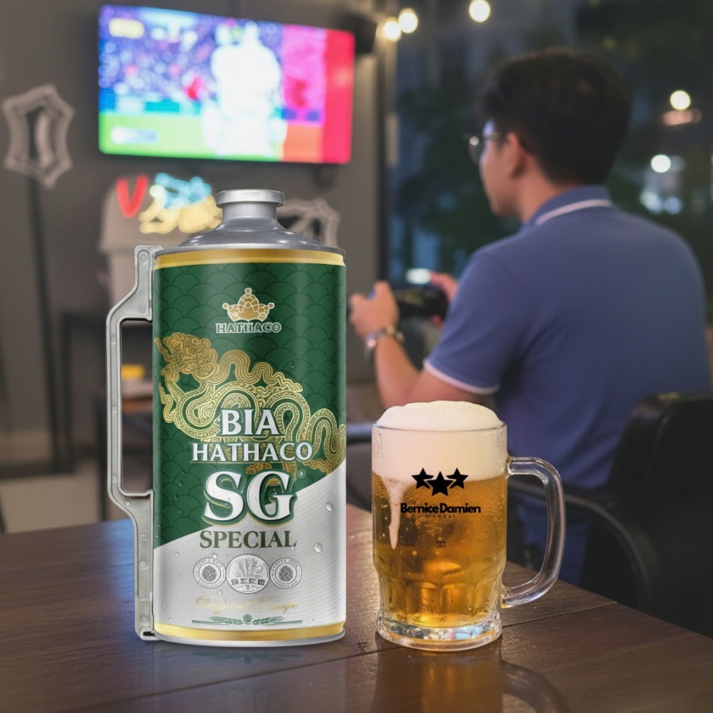[Bom/Keg] Bia Hathaco Saigon Special bình 2L Malt đại mạch Hoa nồng độ 5.2% Bia tươi