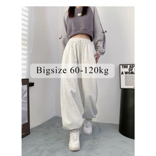  Quần jogger nam nữ 120kg _ QUần nỉ bom ống rộng bigsize  nữ dáng thu đông BO96 