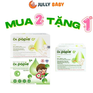   Combo 2 hộp tặng quà  Gạc rơ lưỡi dr papie vệ sinh răng miệng cho bé sơ sinh và trên 1 tuổi  hộp 30 gói  