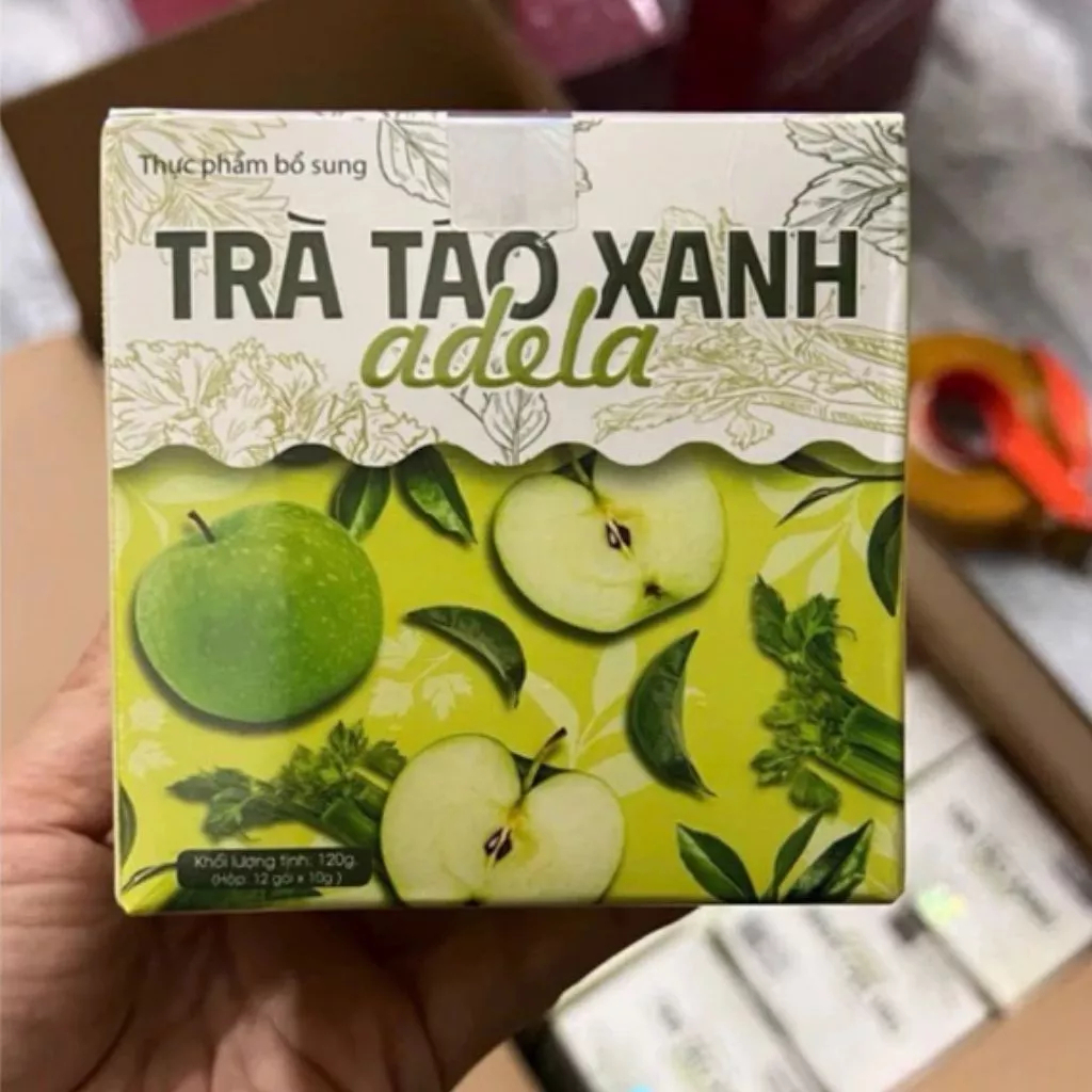  Trà Táo Xanh ADELA Trà giảm cân Kelly Detox Thon Gọn Vóc Dáng Giữ Dáng Đẹp Da Hộp 12 gói 