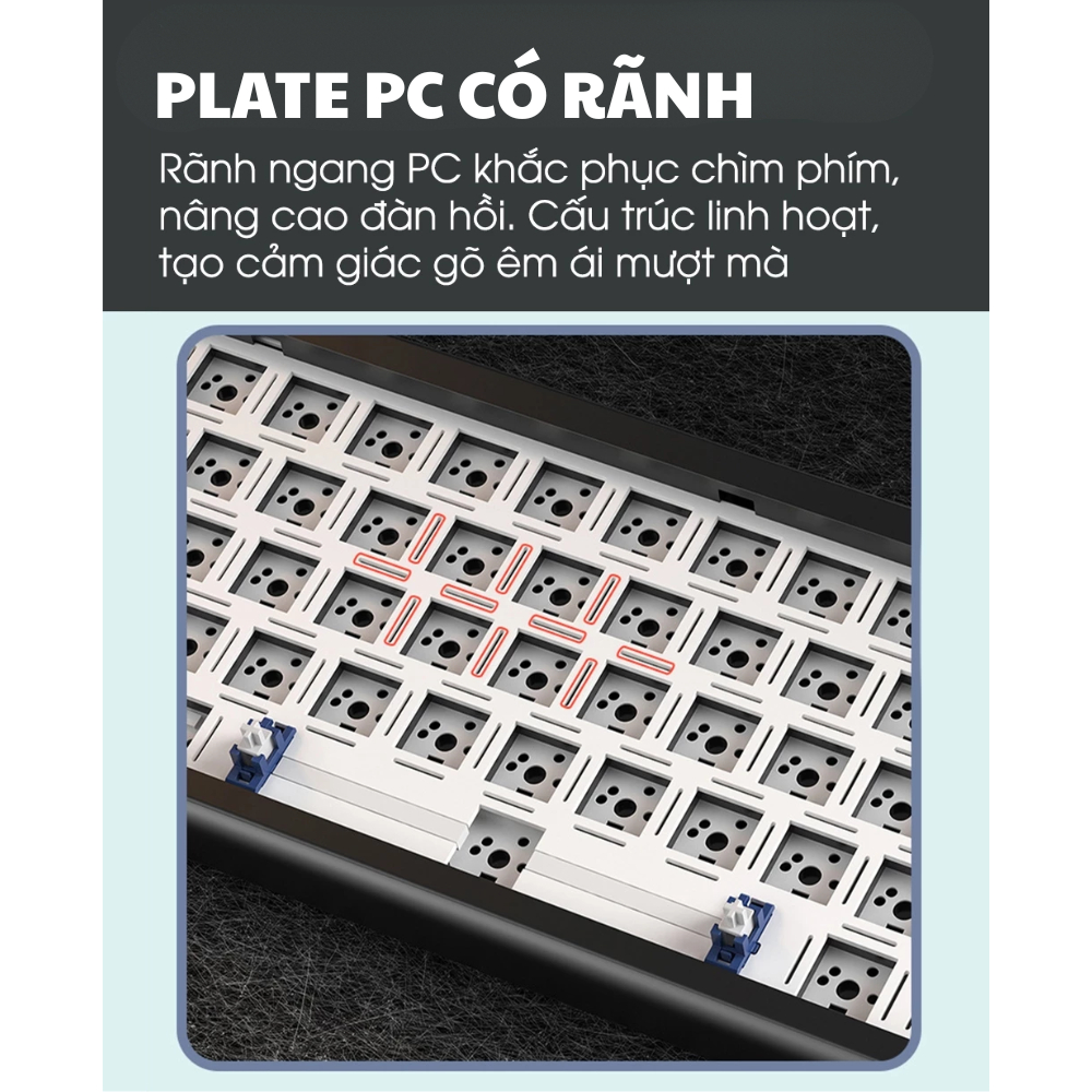 Case bàn phím cơ không dây YINDIAO Y65S - Led RGB - 3 mode kết nối - Màn TFT - Hotswapable - APP - Mạch xuôi - Núm xoay | BigBuy360 - bigbuy360.vn