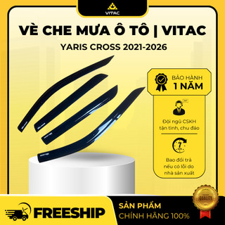 Freeship_Vè Che Mưa ô tô Toyota Yaris Cross 2020-2026 Nhựa ABS Đen cao cấp